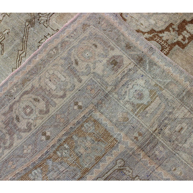 Unique Turkish Oushak Rug With Muted Colors in Taupe 6'4"x9'8" For Sale In Atlanta - Image 6 of 6