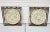 Vintage Pair of Square Iron Frame Terracotta Relief Botanical Medallion Wall Hangings Indoor/Outdoor. These gorgeous...