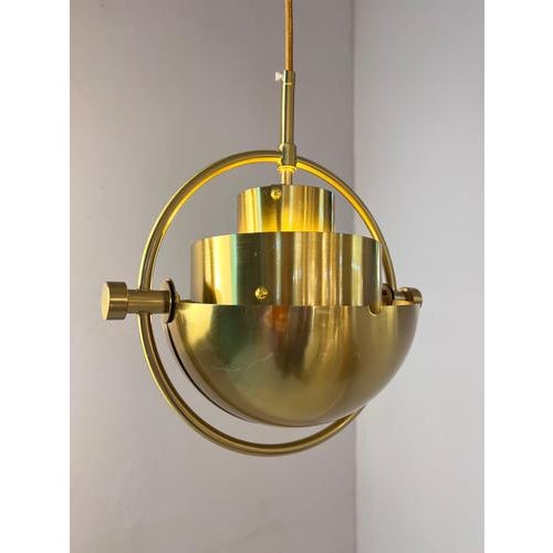 Gold Multi-Lite Brass Pendant Lamp by Louis Weisdorf for Gubi For Sale - Image 8 of 11