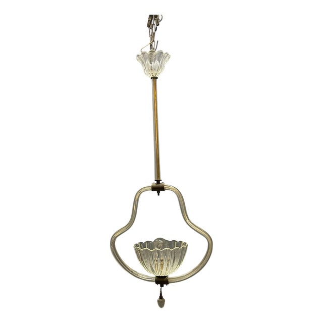 Murano Glass Pendant Light by Ercole Barovier, 1950s For Sale