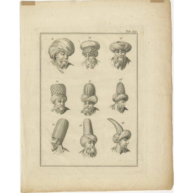 After Carsten Niebuhr, Ottoman Turban Study, 18th Century, 1774 For Sale - Image 3 of 9