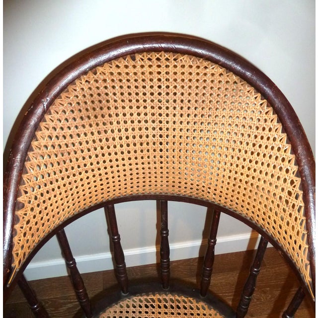 Firehouse Cane Tilting Armchair, Antique For Sale - Image 11 of 12