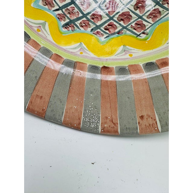 Mackenzie Childs Serving Bowl Wild Rose Slate main image 1