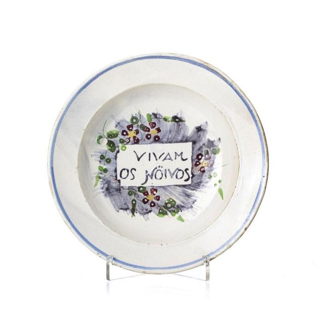 Mid-20th Century Earthenware Talking Plate For Sale - Image 6 of 6