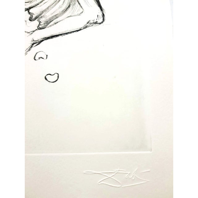 Salvador dali - the beach - original etching dimensions: 38 x 28 cm edition: 235 1967 embossed signature on arches vellum...