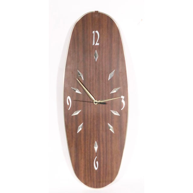 Howard Miller Mid 20th Century Wall Clock For Sale - Image 4 of 6