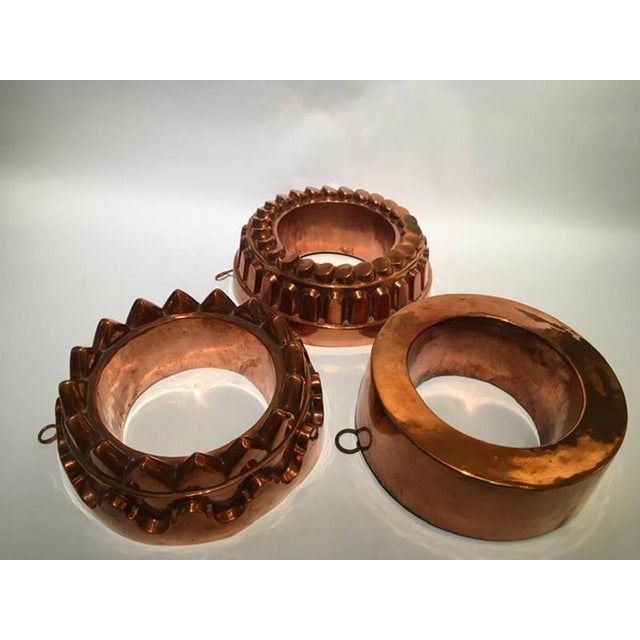 Copper Kitchen Pudding Molds for Wall Decoration, France, 1790s, Set of 3 For Sale - Image 11 of 18