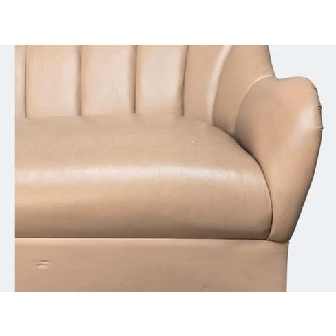 Fantastic modern leather sofa that bears a striking resemblance to challah bread - only it's better than carbs. Perfect...