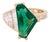 Natural Zambian Emerald 3.99cts & Diamond 1.25cts Ring in 18k Gold For Sale