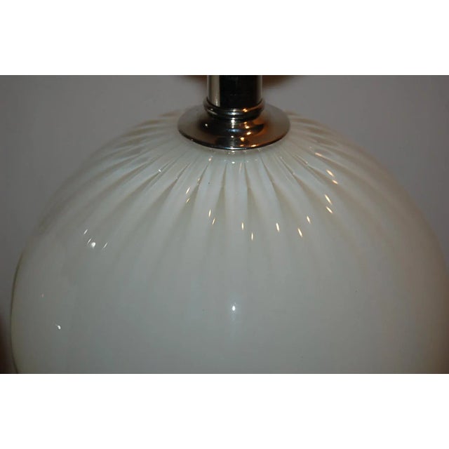 Glass Joe Cariati Glass Lamps White For Sale - Image 7 of 9