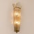 Metal Mid-Century Modern Gold Murano Glass Vanity Sconces For Sale - Image 7 of 12