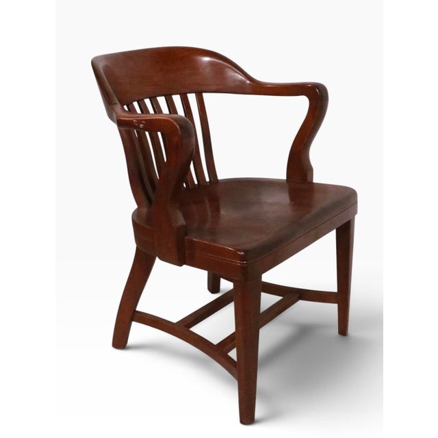 Early 20th Century Vintage Bank of England Jury Chair For Sale - Image 5 of 5