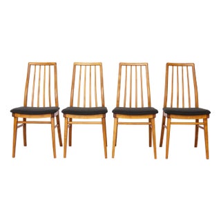 Vintage German Dining Chairs in Beech, 1960s, Set of 4 For Sale