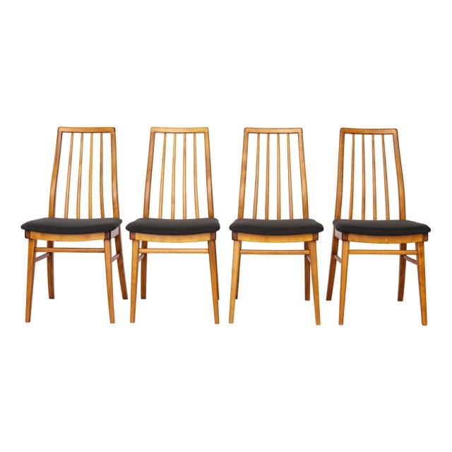 Vintage German Dining Chairs in Beech, 1960s, Set of 4 For Sale