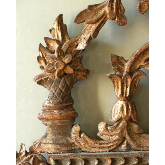 Italian Gilt Wood Carved Mirror For Sale - Image 4 of 9