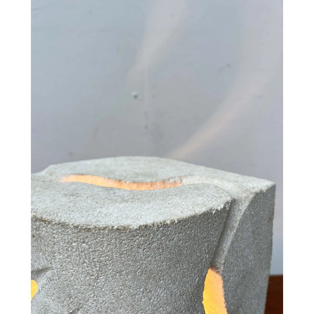 Mid-Century Modern French Stone Table Lamp by Evy Dan For Sale - Image 12 of 18