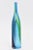 Mid-Century Modern Vintage Danish Swirled Glass Tall Bottle in Blue, Purple, Green, Turquoise , 1960's For Sale - Image 3 of 9