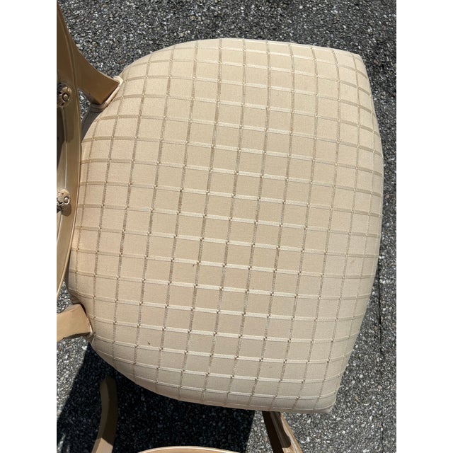 Tan Mid 20th Century Spiral Web Back Spiderweb Dining Chairs Style of Francisco Molon For Sale - Image 8 of 11