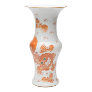 Chinese Fu Lion Fantail Vase, C. 1900