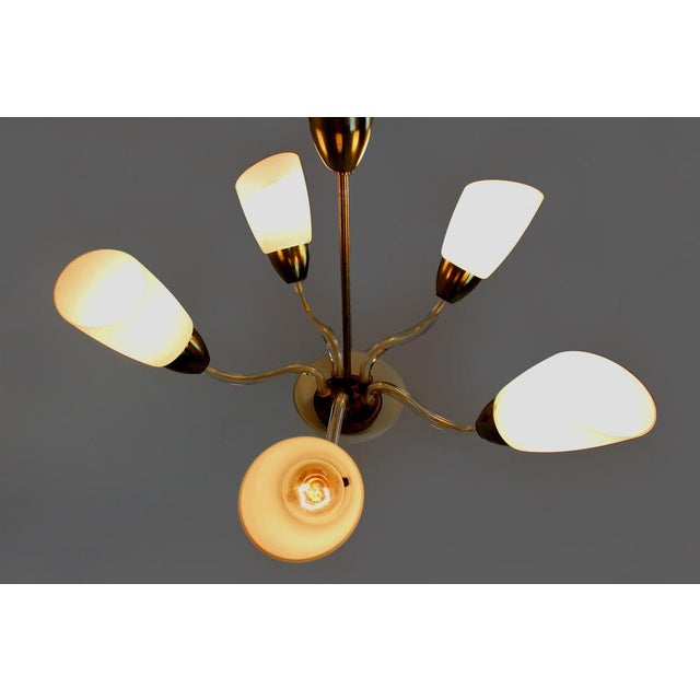 Mid-Century Steel & Glass Pendant Lamp, 1960s For Sale - Image 6 of 16
