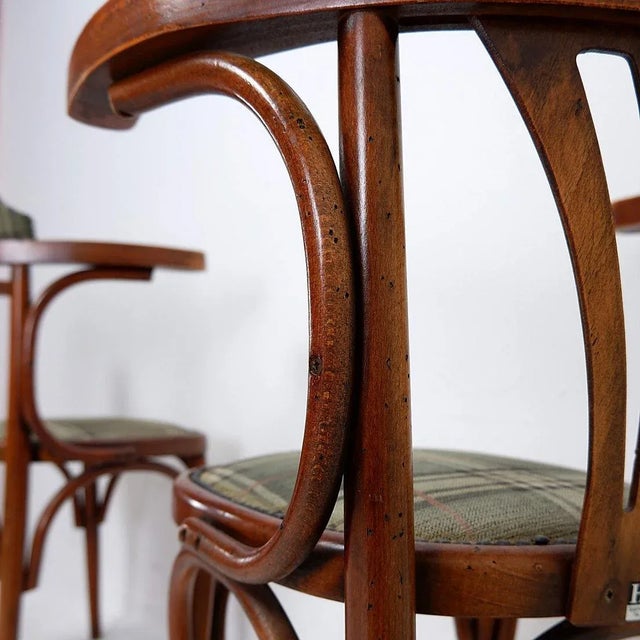 Wood Curved Wooden Palmette Armchairs from Hilma, Belgium, Set of 2 For Sale - Image 7 of 16