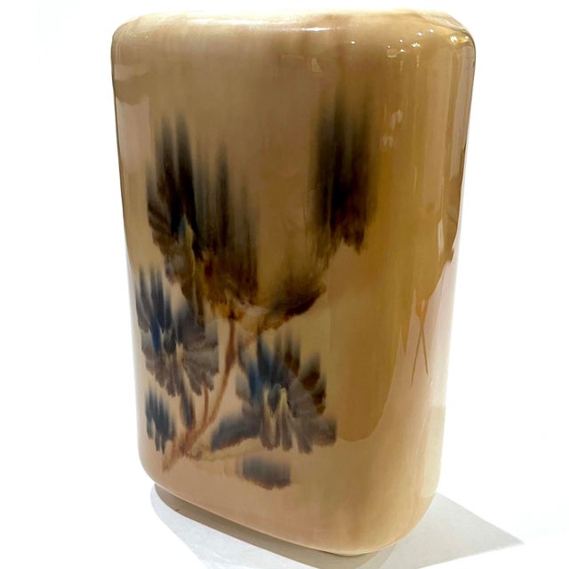 This large rectangular vase was created by Francis Joseph Vontury - one of the twentieth century's master potters. Hand...