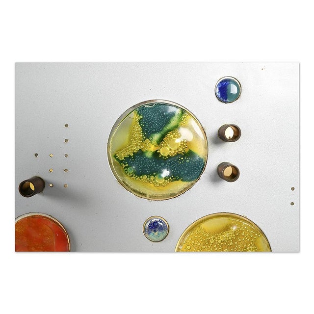 1950s Dutch Table Lamp in Glass, Copper & Metal, 1980s For Sale - Image 5 of 9