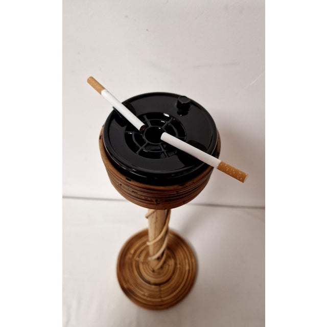 Mid-Century Modern Bamboo Floor Ashtray, 1960s For Sale - Image 11 of 15