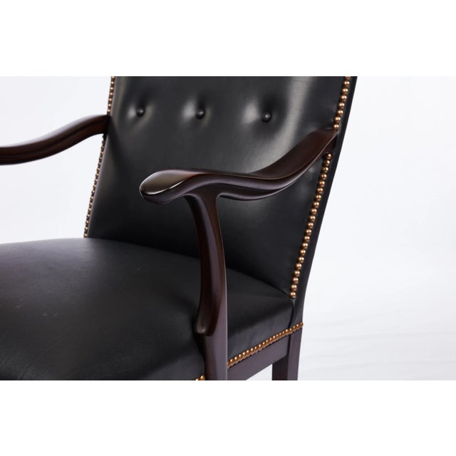 Wood Mid 20th Century Frits Henningsen Arm Chair For Sale - Image 7 of 13