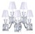 Collection Regina Wall Lamp in Metal and Crystal by Jago For Sale