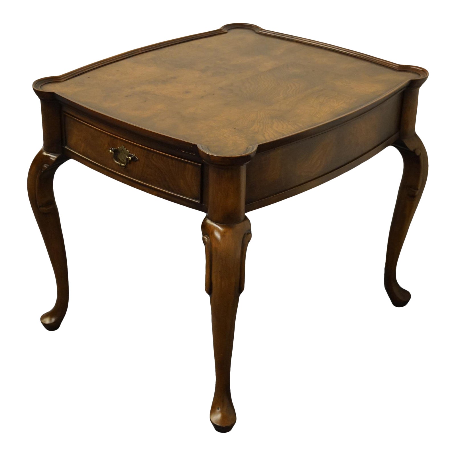 Vintage 20th Century Hekman Furniture Burled Walnut End Table Chairish