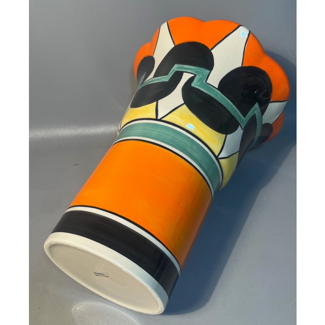 1990s Clairice Cliff Mma Vase Fantasque Bizarre 12" 1993 Art Deco For Sale - Image 5 of 6