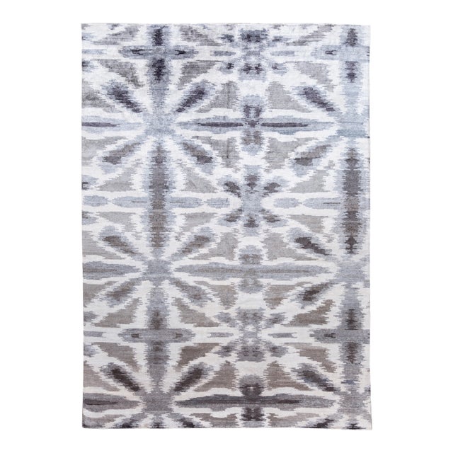 21st Century Modern Indian Silk Rug For Sale