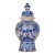 Royal Delft Blue and White Baluster Vase Chinoiserie Flowers Birds Octagonal Base For Sale