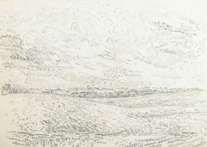 Niels Prip Hansen, Landscape, Vosnæs, 1973, Drawing on Paper