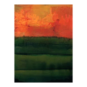 Contemporary Abstract Oil on Paper Painting "The Third Script 45" by Yari Ostovany