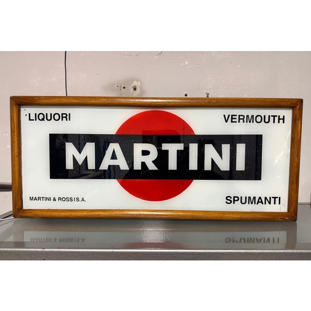 Vintage Illuminated Martini Sign, 1970s For Sale - Image 8 of 8