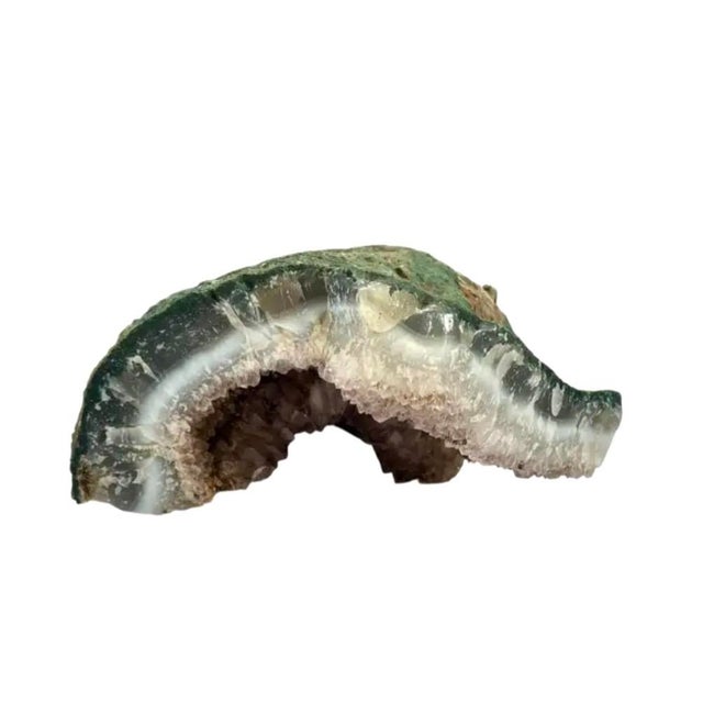 Gemstone Natural Amethyst Stalactite Geode Crystal Specimen For Sale - Image 7 of 8