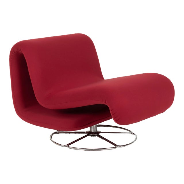 Pierre Paulin Style 1960's Swivel Lounge Chair For Sale