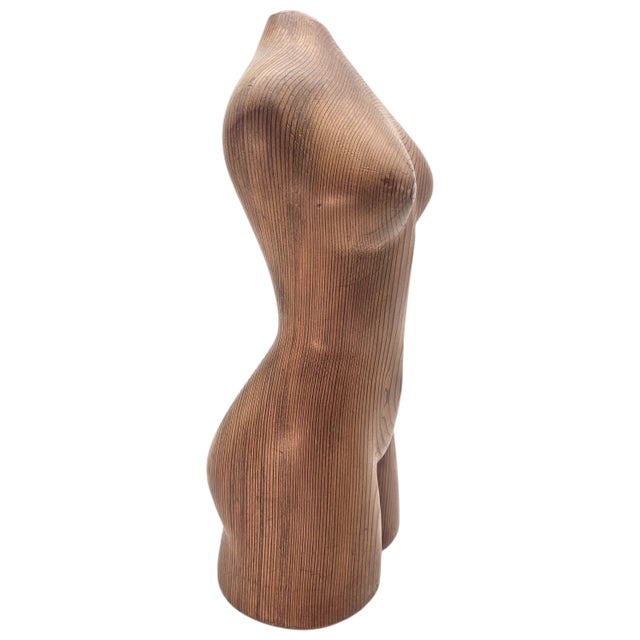 Robert Buckland Carved Wood Female Torso Sculpture, American Studio Art, 20.5" For Sale - Image 11 of 16