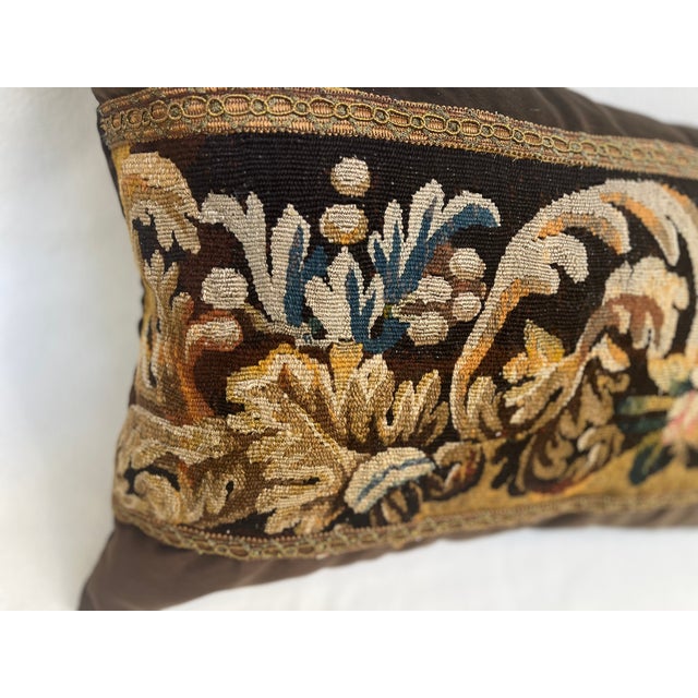 Traditional Pillow With 18th Century Tapestry For Sale - Image 3 of 5