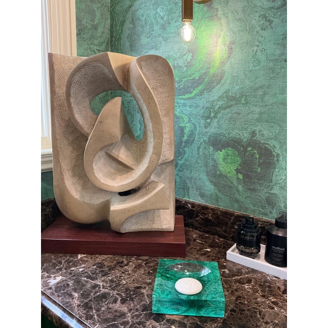Agate Malachite Acrylic Candy Catchall Dish, Small For Sale - Image 12 of 14
