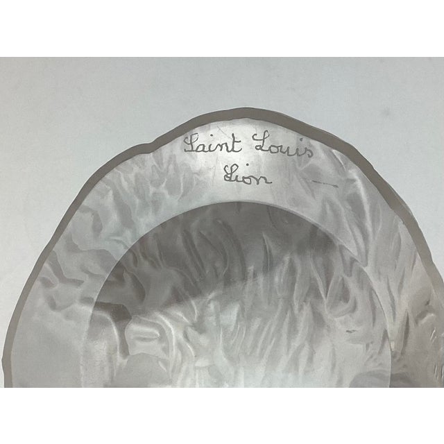 Saint Louis Glass Crystal Lion Paperweight or Figurine For Sale - Image 4 of 7
