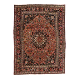 Vintage Persian Mashhad Rug - 09'10 x 13'04 For Sale