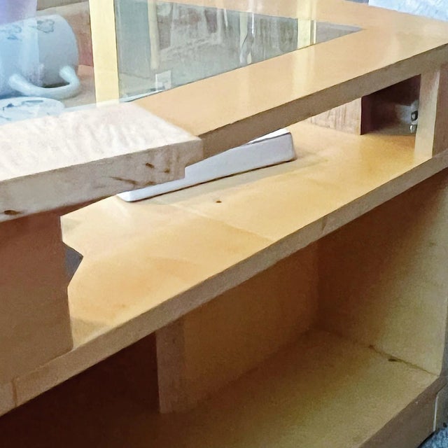 Vintage Hand Crafted Coffee Table With Display Top and Hidden Storage Compartments by Richard Read For Sale - Image 10 of 13