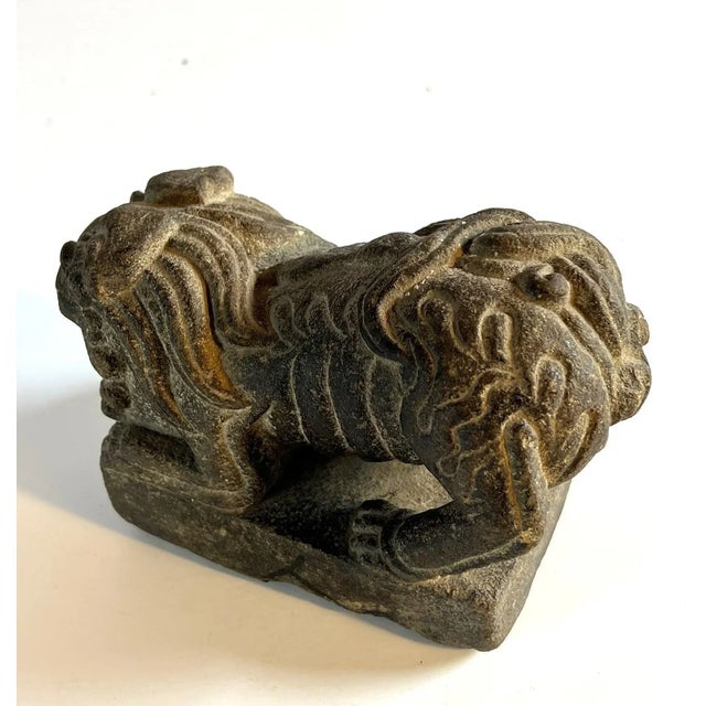Antique Stone Lion Paper Weight For Sale - Image 4 of 16