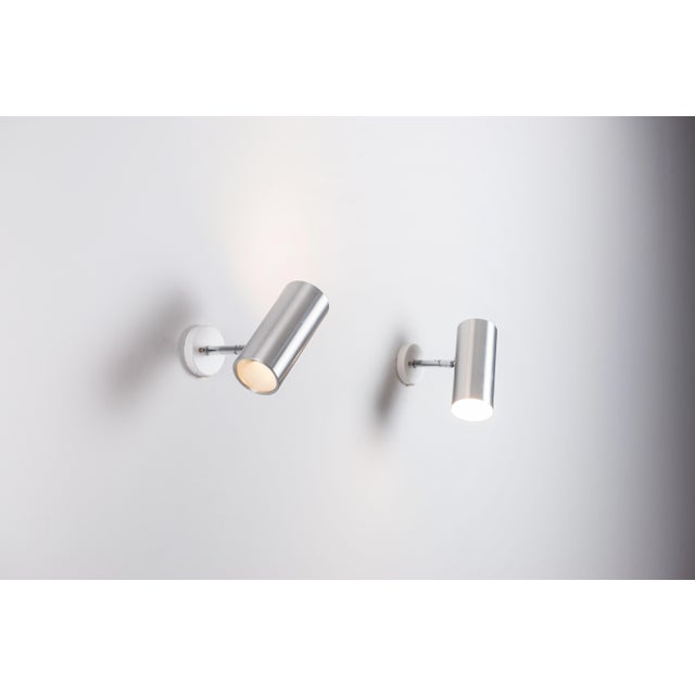 Vintage Adjustable Aluminium Wall Lamps from Raak Amsterdam, 1960s, Set of 2 For Sale - Image 4 of 11