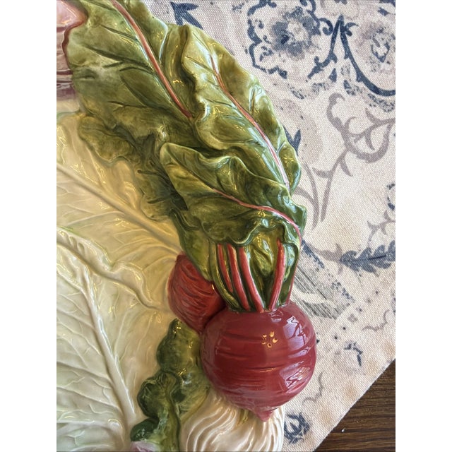 Vintage Fitz and Floyd French Market Ceramic Platter For Sale In Phoenix - Image 6 of 9