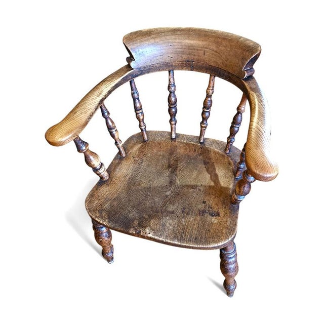 Antique Victorian Captains Chair, 1900s For Sale - Image 10 of 10