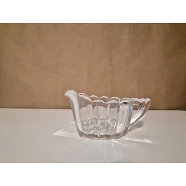 Art Deco Vintage Heisey Crystolite Depression Glass Sugar & Creamer Set For Sale - Image 3 of 4